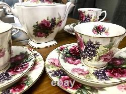 Antique Royal Patrician Fine Bone China England Complete Tea 13 Piece Set Signed