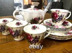 Antique Royal Patrician Fine Bone China England Complete Tea 13 Piece Set Signed