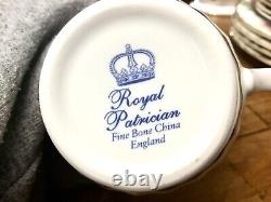 Antique Royal Patrician Fine Bone China England Complete Tea 13 Piece Set Signed