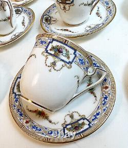 Antique Royal Worcester Demitasse Set 12 Cups & saucers Bone China C2101