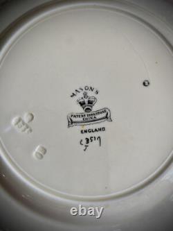 Antique Set 5pc Mason's England Ironstone China Plates/Dishes/Bowl