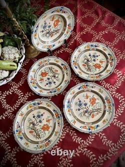 Antique Set 5pc Mason's England Ironstone China Plates/Dishes/Bowl