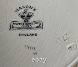Antique Set 5pc Mason's England Ironstone China Plates/Dishes/Bowl
