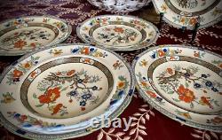 Antique Set 5pc Mason's England Ironstone China Plates/Dishes/Bowl