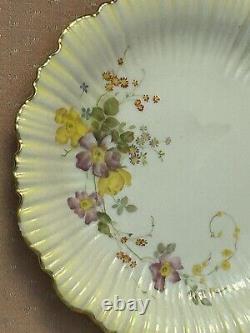 Antique Set of 12 Royal Worcester Plates Vintage Flower China 1416 England