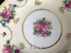 Antique Spode Copeland's China England Hand Painted Floral Dessert Plates Set 12