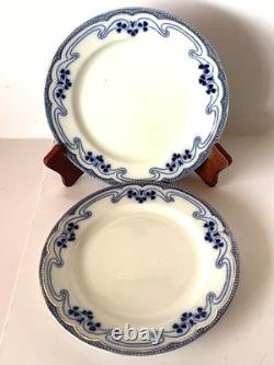 Antique W. H. Grindley China Idris (flow Blue) England Set Of 14 Pieces