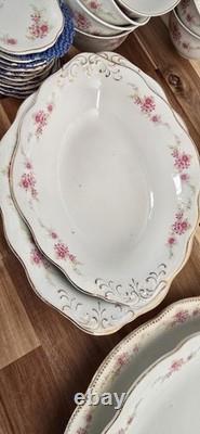 Antique W. H. Grindley England 100-Piece China Dinnerware Set