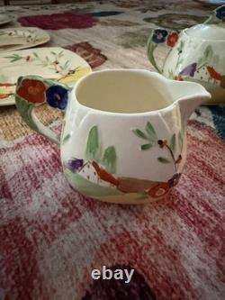 Antique W. H. Grindley England Art Deco Hand Painted Cottage China Set 50 piece