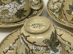 Antique Wedgwood 7 Sets Yellow Cuckoo Demitasse Cups & Saucers England Demi +1