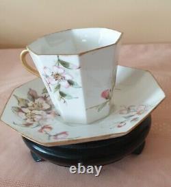 Antique Wedgwood England bone china Octagon Tea/coffee set W handpainted