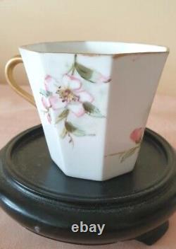 Antique Wedgwood England bone china Octagon Tea/coffee set W handpainted