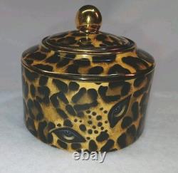 Asprey London Tea Set Bone China Made In England Leopard Design GOLD Accents