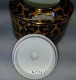 Asprey London Tea Set Bone China Made In England Leopard Design GOLD Accents