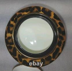 Asprey London Tea Set Bone China Made In England Leopard Design GOLD Accents