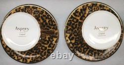 Asprey London Tea Set Bone China Made In England Leopard Design GOLD Accents