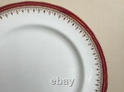 Aynsley Bone China Durham Maroon 4 Place Settings Of 5 Pieces Total 2o Pieces