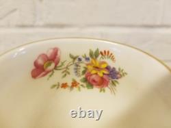 Aynsley England Bone China Davis Collamore Set of 8 Cups & Saucers with Floral Dec