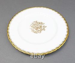 Aynsley England Elegance Gold Bone China 10 1/2 Dinner Plates Set Of 4