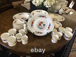 Aynsley Famille Rose China Huge Set w Place Settings & Serving Pieces England