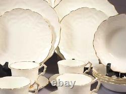 Aynsley Golden CROCUS Dinner SET Cup Salad Bowl Plate Bone china England