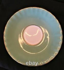 Aynsley Orchard Fruit Gold Teacup And Saucer