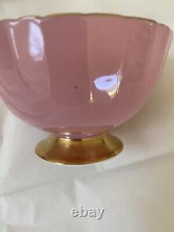 Aynsley Orchard Fruit Pink Tea Cup & Saucer Set Signed Jones Cs271