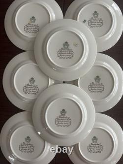 Aynsley Pembroke Bone China 6.5 Gold Rim Bread Plates Set 8 UNUSED NOS