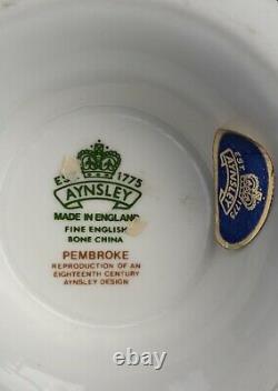 Aynsley Pembroke Made in England fine english bone china 4teiliges Set SELTEN