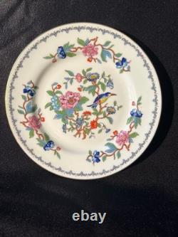 Aynsley Pembroke Set of 8 Salad Plates, 6-1/2, Bird, Gold Trim, Bone China
