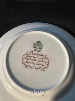 Aynsley Pembroke Set of 8 Salad Plates, 6-1/2, Bird, Gold Trim, Bone China