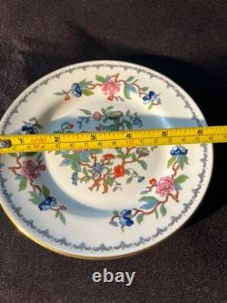 Aynsley Pembroke Set of 8 Salad Plates, 6-1/2, Bird, Gold Trim, Bone China