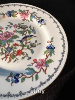 Aynsley Pembroke Set of 8 Salad Plates, 6-1/2, Bird, Gold Trim, Bone China