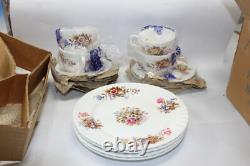 Aynsley Summertime Dinner Plates 4 x 5 settings Bone China Made in England NEW