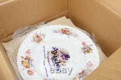 Aynsley Summertime Dinner Plates 4 x 5 settings Bone China Made in England NEW