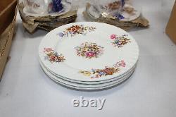 Aynsley Summertime Dinner Plates 4 x 5 settings Bone China Made in England NEW