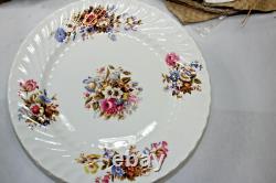 Aynsley Summertime Dinner Plates 4 x 5 settings Bone China Made in England NEW