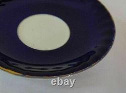 Aynsley Vintage Cobalt Fruit Cup Saucer Set England Bone China