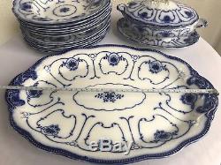 Beaufort Grindley Antique Blue Dinner Dinnerware Set English China England