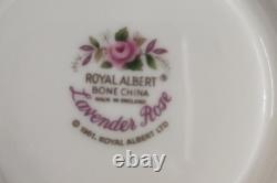Beautiful Royal Albert Lavender Rose 8 Settings Teaset. Made In England! Mint
