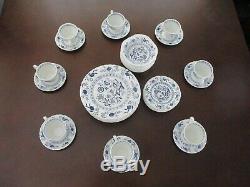 Blue Nordic Onion China Set-Made In England (40 pieces)