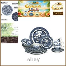 Blue Willow 20 Piece Dinnerware Set Plates Bowls Cups Saucers Made in England