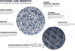 Blue Willow Plates Bowls Cups 20 Piece Dinnerware Set, Made in England