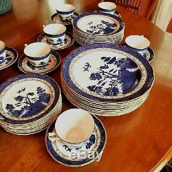 Booths Real Old Willow Royal Doulton 45 Piece 9 Place Settings China England