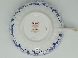 Box Set of Spode England Bone China Y6235 Colonel Blue Gold Trim Tea Coffee Cup