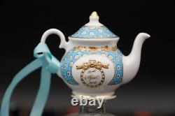 Buckingham Palace. Fine Bone China, Queens 90th Birthday Mini Tea-set. Boxed