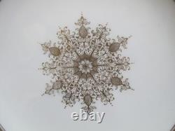 COALPORT Gold Gilt SNOWFLAKE Garland Fine China 10 1/4 Dinner Plate Set of 6