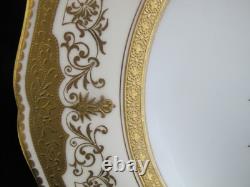 COALPORT Gold Gilt SNOWFLAKE Garland Fine China 10 1/4 Dinner Plate Set of 6