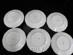 COALPORT Gold Gilt SNOWFLAKE Garland Fine China 10 1/4 Dinner Plate Set of 6