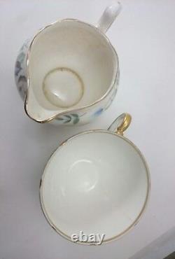 COCLOUGH ENGLAND CHINA Set 24 PC Lot White Gold Tone Porcelain Fine Bone China